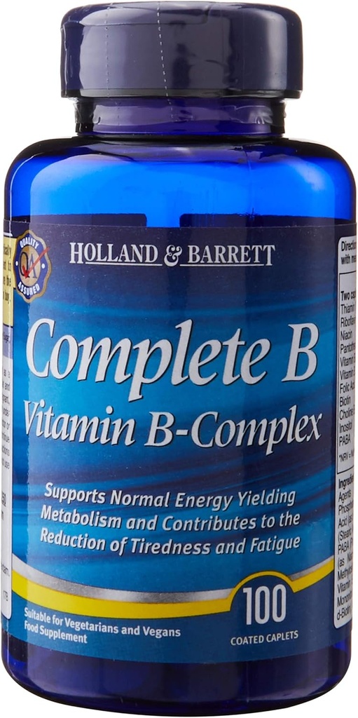 Komplett B Vitamin B-Complex 100 lätt att svälja belagda kapell