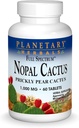 Planetära växtbaserade Full Spectrum Nopal Cactus 1000mg Prickly Pear Cactus Antioxidant - 100% naturlig - 60 tabletter