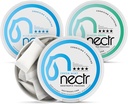 Nectr Energy Nootropic Pouches Mint Mix - Koffeinpåsar med Cognizin Citicoline. 3 smaker: Mild och Fresh Mint och Glacial Green. Sockerfri, nikotinfri lugn fokus och energiförsörjning