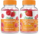 Livlig Magnesium + Melatonin 20mg, Gummies Bundle - Stor smak, Vitamin Supplement, Gluten Free, GMO Free, Chewable Gummy