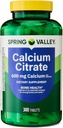 Spring Valley Calcium Citrate Tablets Dietary Supplement, 600 mg, 300 greve.