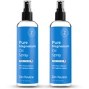 Pure Magnesium Oil Spray 12oz (2 Pack) - Organic USP Grade Magnesium Spray, Topical Magnesium Glycinate, Magnesium Oil för fötter, kropp, muskler och ben kramper - Tillverkad i USA