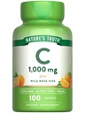 Naturens sannings vitamin C 1000 mg med Rose Hips | 110 Caplets | Vegan, icke-GMO och Gluten fri tillägg