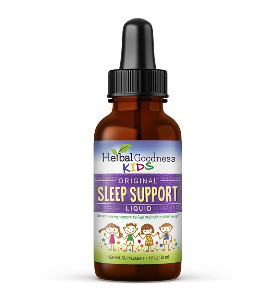 Barn sover stöd flytande extrakt - naturliga barn växtbaserade växtbaserade sömnhjälp, med kamomill, Guava Leaf - 1oz flytande extrakt - Herbal godhet (1 enhet)