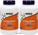 Nu livsmedel L-karnitin Tartrate 1000mg, 100 tabletter (Pack of 2)