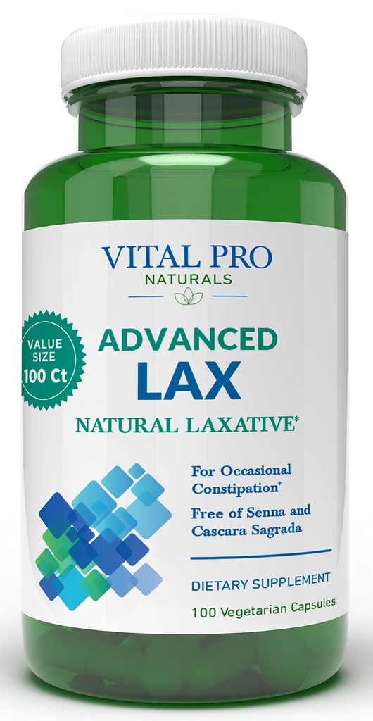 Vital Pro Naturals - Avancerad slapp naturlig laxerande formel 100 kapslar