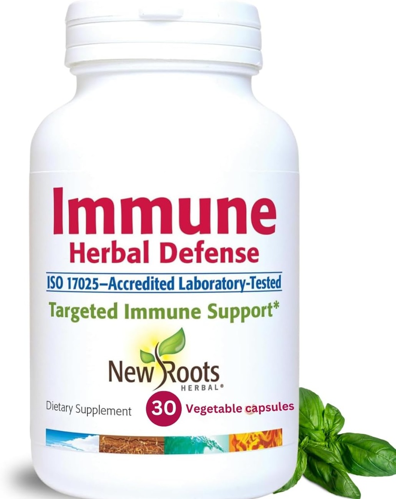 Immun Herbal Defense Supplement (200mg) med Reishi Mushroom, Astragalus Andrographis, Multi Herbal Extract med Elderberry, Echinacea (30 kapslar) | Kraftfull Immune Support Supplement