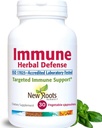 Immun Herbal Defense Supplement (200mg) med Reishi Mushroom, Astragalus Andrographis, Multi Herbal Extract med Elderberry, Echinacea (30 kapslar) | Kraftfull Immune Support Supplement