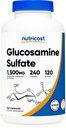 Nutricost Glukosamin sulfat 1500mg, 240 kapslar - 750mg per kapsel, Glutenfri, icke-GMO