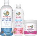 MaryRuth Organics Women's MultivitaminLustriva Hair Growth, Menopause Support och Daily Liquid Multimineral, 3-Pack Bundle för hårstöd, hudhälsa, immunsupport, tarmhälsa och sömnsupport
