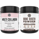 Vänsterkustprestanda Chocolate Bone Broth och Multi Collagen pulver för gemensamt, hår, hud och naglar stöd