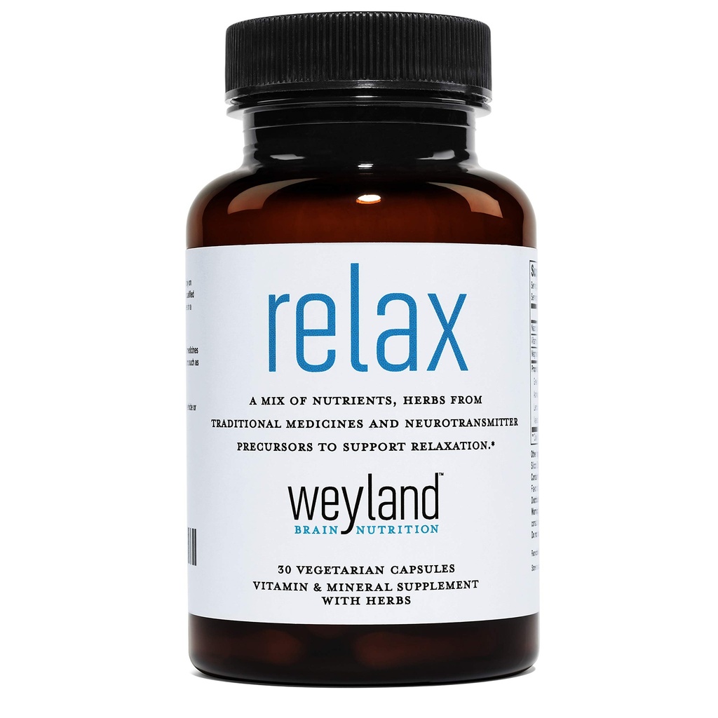 Slappna av - Natursömn komplettera med GABA, L-Theanine, Valerian Root, 5-HTP, Lemon Balm - Lugn och avkopplingshjälp - 30 vegetariska kapslar