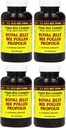 Y.S. Eco Bee Farms, (4 Pack) Royal Jelly, Bee Pollen, Propolis, Plus Korean Ginseng, 90 kapslar