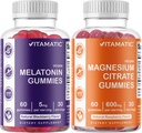 Vitamatic Magnesium Gummies & Melatonin Gummies Combo - 60 greve