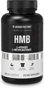 Jacked Factory Essentials HMB Capsules - HMB Supplements for Lean Muscle Growth, Preventing Muscle Breakdown Under Calorie-Deficits och förbättra Muscle Recovery - 120 Veggie Capsules