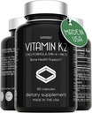 Vitamin K2 kapslar 100 mcg - Vitamin K Complex MK-7 & MK-4-60 kapslar - VIT K2 2 i 1 Formel hög styrka tillägg MK7 MK4 - Made in USA - Vegan & Non-GMO