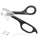 AUVON Scissors-Shaped Pill Cutter, Sharp Blade Pill Splitter för att enkelt dela de flesta 5-15 mm vitaminer, tabletter och mediciner i hälften