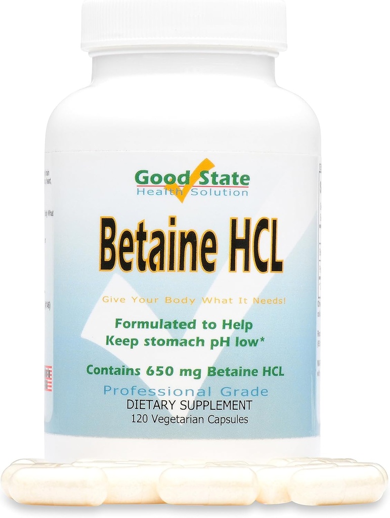 God stat - Betaine HCL - (120 veggie kapslar)