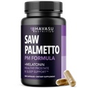 Saw Palmetto PM för män med Melatonin 3mg - Natttidsprostata hälsotillskott för blås- och sömnstöd - minska urinfrekvensen - 200 greve - Vegan, icke-GMO-kapslar - över 6 månaders leverans