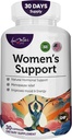 Women’s Support Supplement- Natural Hormone Regulation- Menopause Support Supplement- Estrogen Rich Supplement- Active Ingredients Pills to Help Balance Hormones Non-GMO