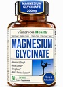 Rena Magnesium Glycinate 200mg (Glicinato de Magnesio) - Chelated Magnesium Supplement for Sleep, Relaxation, Muscle & Women's Wellness - Bättre absorberad än citrat eller oxid - 60 Vegan kapslar