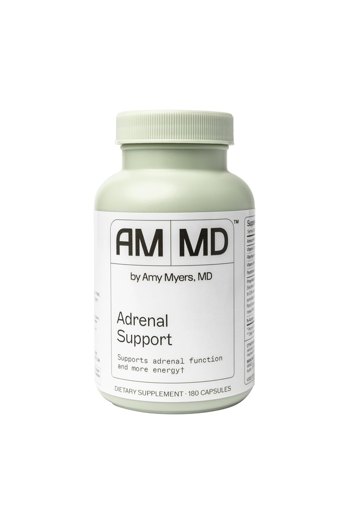 Amy Myers MD Adrenal Support - Adaptogenic Herb Supplement med Ashwagandha, Riboflavin, Vitamin B6 & More - Gluten-Free, Non-Dairy & Non-Soy - 180 kapslar