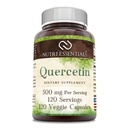 Quercetin 500 mg 120 Veggie Capsules Supplement | Icke-GMO | Gluten Free | Tillverkad i USA