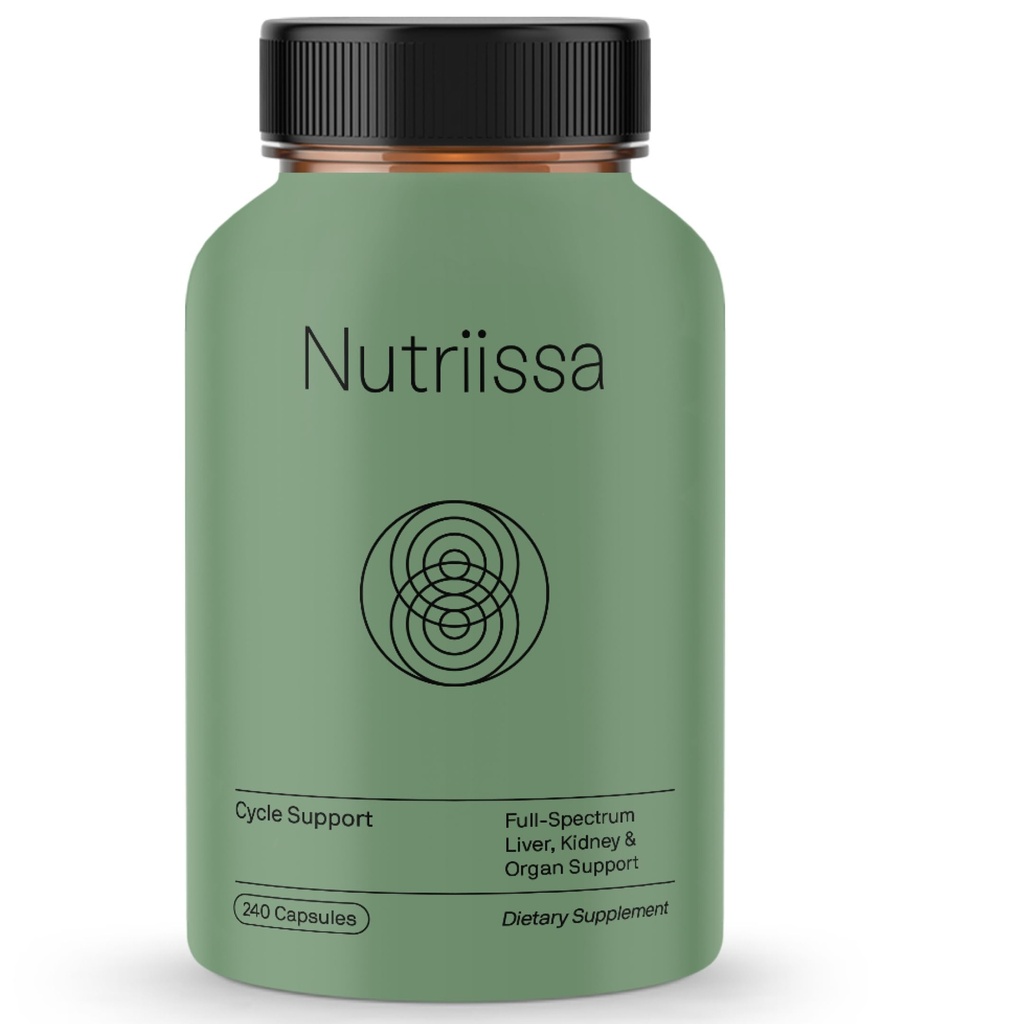 Nutriissa Cycle Support - Premium Kidney & Liver Detox - Organförsvar för Bodybuilders & Weightlifters - EPEB Certified for Purity & Potency - 400mg TUDCA & 1000mg NAC - Vegan, 240 kapslar