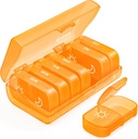 AUVON XL Weekly Pill Organizer 2 gånger om dagen, AM PM Pill Case med One-Side Stor öppning för lätt att använda, Pill Box 7 Day Travel Medication Organizer för mediciner, vitaminer, fiskoljor, tillägg