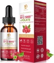 Lukaree Vitamin B12 Sublingual Drops Vegan B12 Vitamins Liquid-Full Spectrum-Methylcobalamin, Adenosyl & Hydroxy B12, för energi, fokus, humör och immunstöd - 2 månaders leverans, 2 fl oz