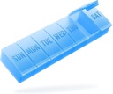 Barhon Pill Organizer Large, Weekly Medicine Pill Organizers, 7 Day Pills Box Case Travel för Big Vitamin Supplements Fish Oil, Blue