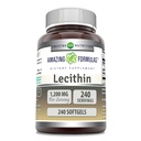 Fantastiska formler Lecithin 1200 Mg | Softgels Supplement | Non-GMO | Gluten-Free | Made in USA (1 Pack | 240 greve)