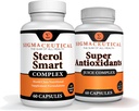 Niacin - Beta Sitosterol - Policosanol - Plant Sterols - Garlic - Cayenne Supplement Plus Super Antioxidant Supplement - Goji Berry, Acai Berry, Mangosteen, Resveratrol, Pomegranate & Noni