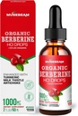 Organic Berberine HCl 1000mg Liquid Drops - med Ceylon Cinnamon Turmeric Milk Thistle Artichoke - High Bioavailability Supplement for Men Women - Vegan Sugar Free Gluten Free 2fl. oz (60ml)