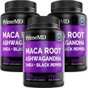 6-i-1 Organic Maca Root Ashwagandha Capsules 1710mg med DHEA och Black Pepper Fruit Extract för kvinnor och män - Black Maca Supplement för Stamina, Bone and Mood Support Supplement, 120ct (Pack of 3)