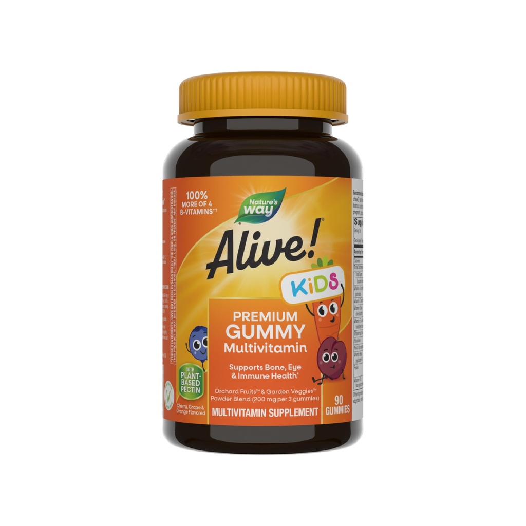 Naturens väg levande! Barns Premium Gummy Multivitamin, Gluten Free, tillverkad med Pectin, 90 Gummies