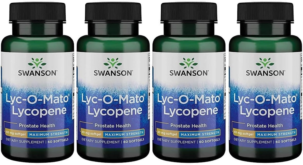 Swanson Super-Strength LYC-O-Mato Lycopene 40 Milligram 60 Sgels (4 Pack)