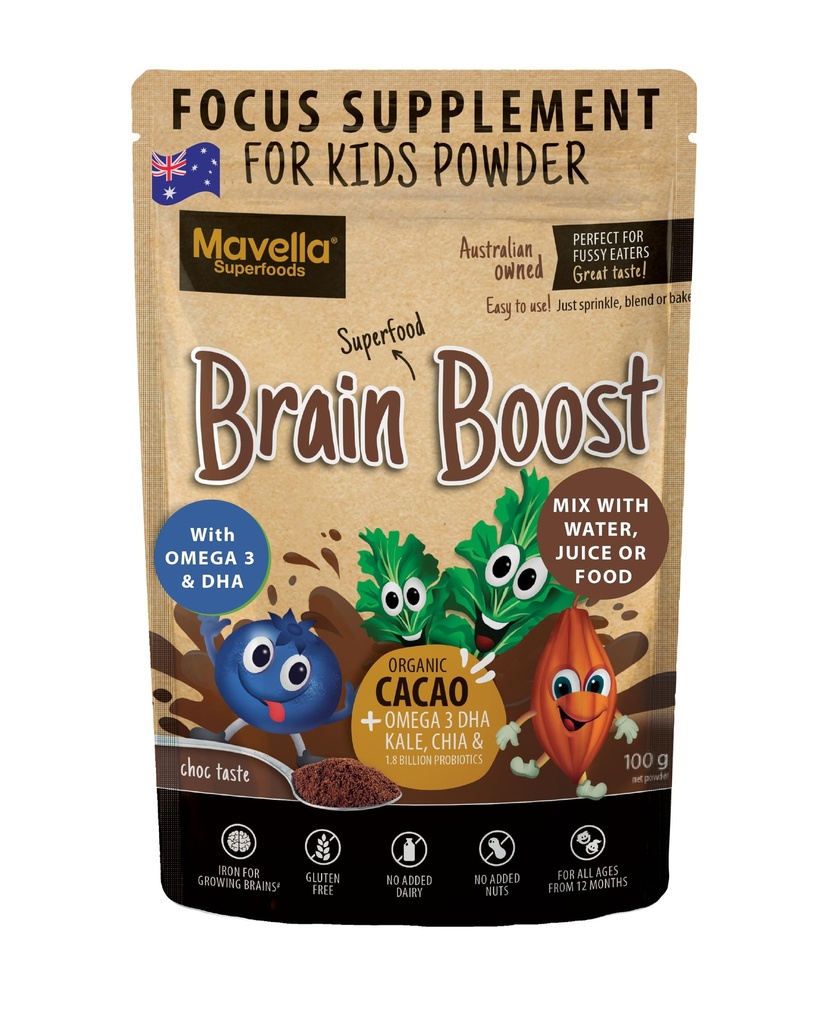 Fokus Supplement for Kids Brain Boost - Omega-3 DHA Flaxseed Natural Focus & Attention Supplement for Kids with Attention Challenge Support Kids Focus Vitamins 3.52oz (100g)
