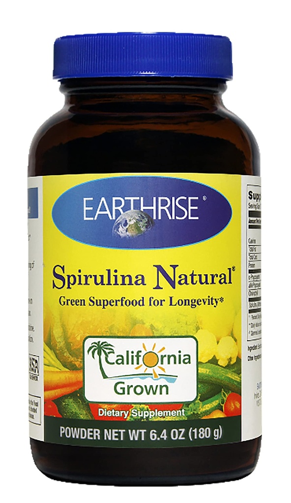 EARTHRISE Spirulina Powder 180 Gram, 0,01 pund