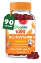 Livliga barn Multivitamin Gummies | Stor smak multivitamin för barn | med vitamin A, C, D, E, B6, B12, Zink, Biotin, folsyra, jod, Niacin | för Total Body Health | 90 Gummies