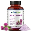 FineLand Milk Thistle Pills 50:1 Extract - 120 Vegan Capsules - 20.000 mg Stärks med 80% Silymarin Flavonoids - Lever & Antioxidant Support | 50X Koncentrerad utsäde Extract - Non-GMO, Made in USA