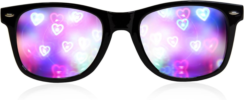 Ultimate Diffraction Glasses - 3D Rainbow Heart Effect - Great Edm, Concert och Rave Accessory