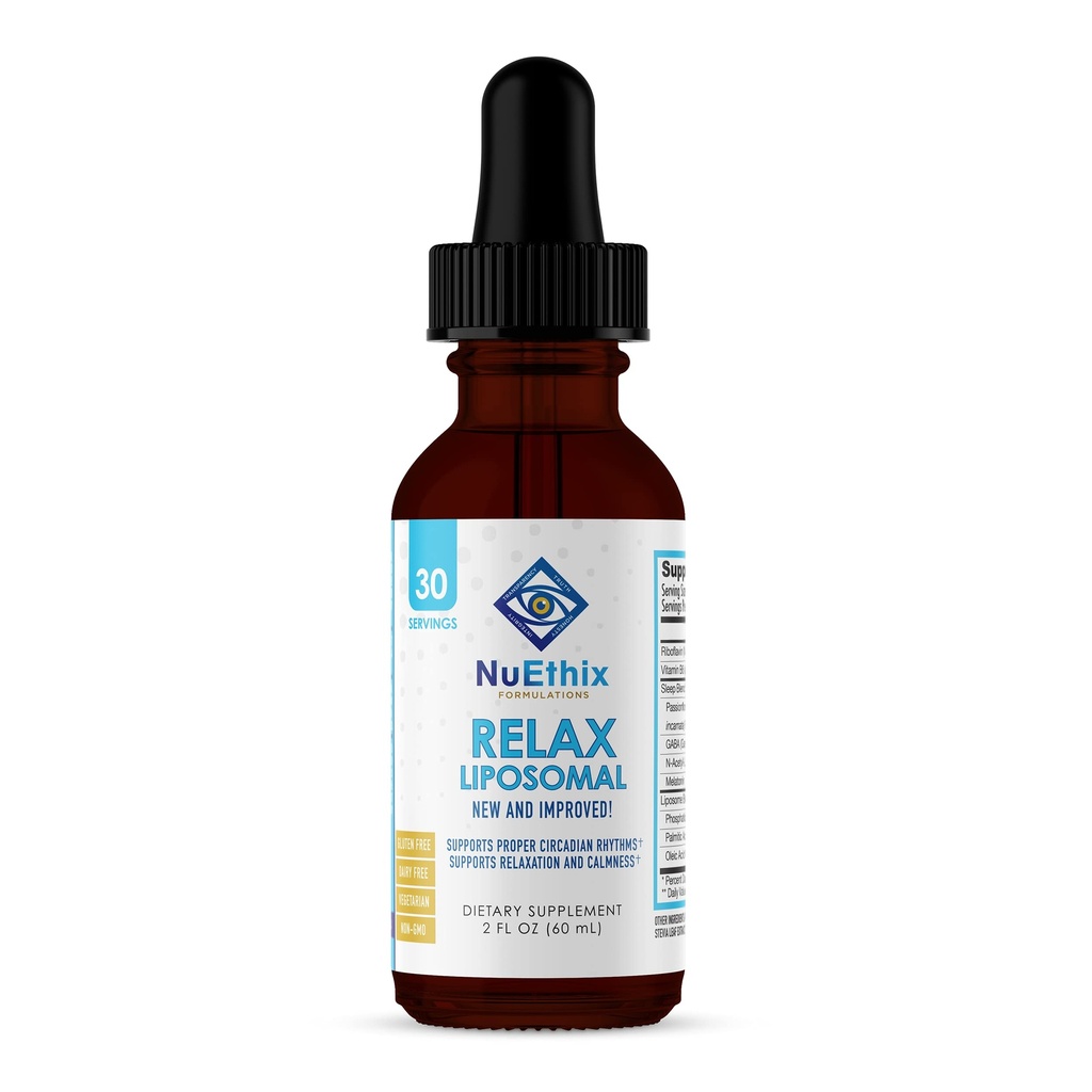 NuEthix Formuleringar Relax Liposomal Supplement Formel för att stödja Relaxation & Calm, 2 Fluid Ounces, 30 portioner