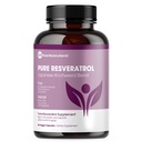 Rent Resveratrol Supplement - Extra Styrka 600mg Trans-Resveratrol Per Server - för hjärta, kognitiv, immunhälsostöd - Renad och biotillgänglig - 60 Vegan Caps