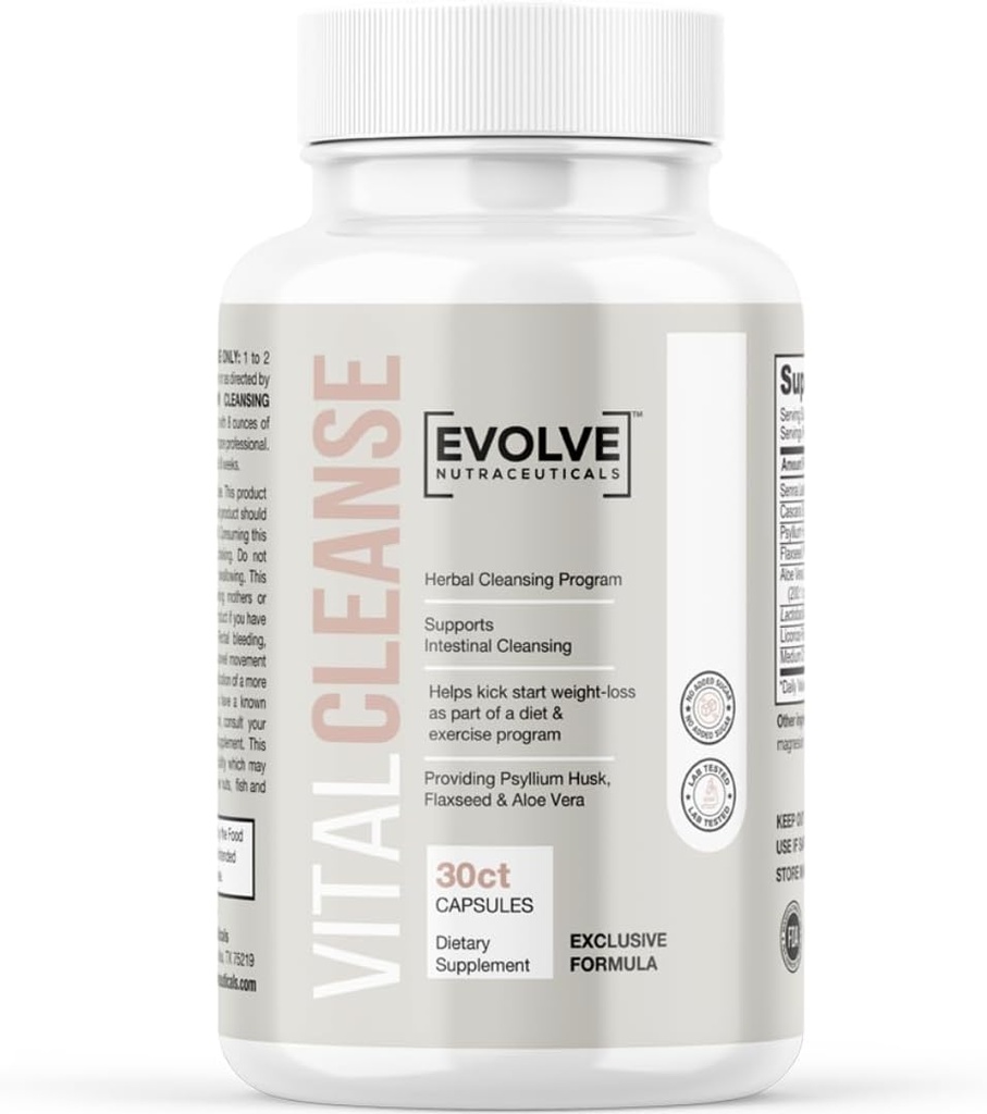 Evolve Vital Cleanse, Natural Detox Formel, Förnyad energi och Vitalitet, Få semester redo