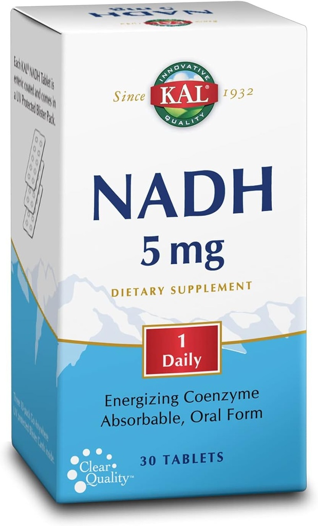 KAL 5 Mg Nadh tabletter, 30 greve