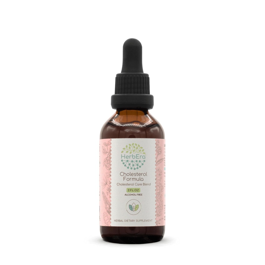 HerbEra Cholesterol Formel B60 Alkoholfri extrakt tinktur: Artichoke Leaf, Hawthorn Leaf och Flower, Fennel Seed, Turmeric Root, Ashwagandha Root, Amla Berry. Cholesterol Care Blend 2 Fl Oz