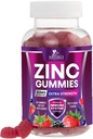 Zink Gummies 50mg - Bone Skin & Immune Support Health Gummy & Premium Antioxidant Chewable för vuxna - High Absorption Vegan, Gluten Free Zink Supplements Vitamin - Tasty Berry Flavor - 60 Gummies