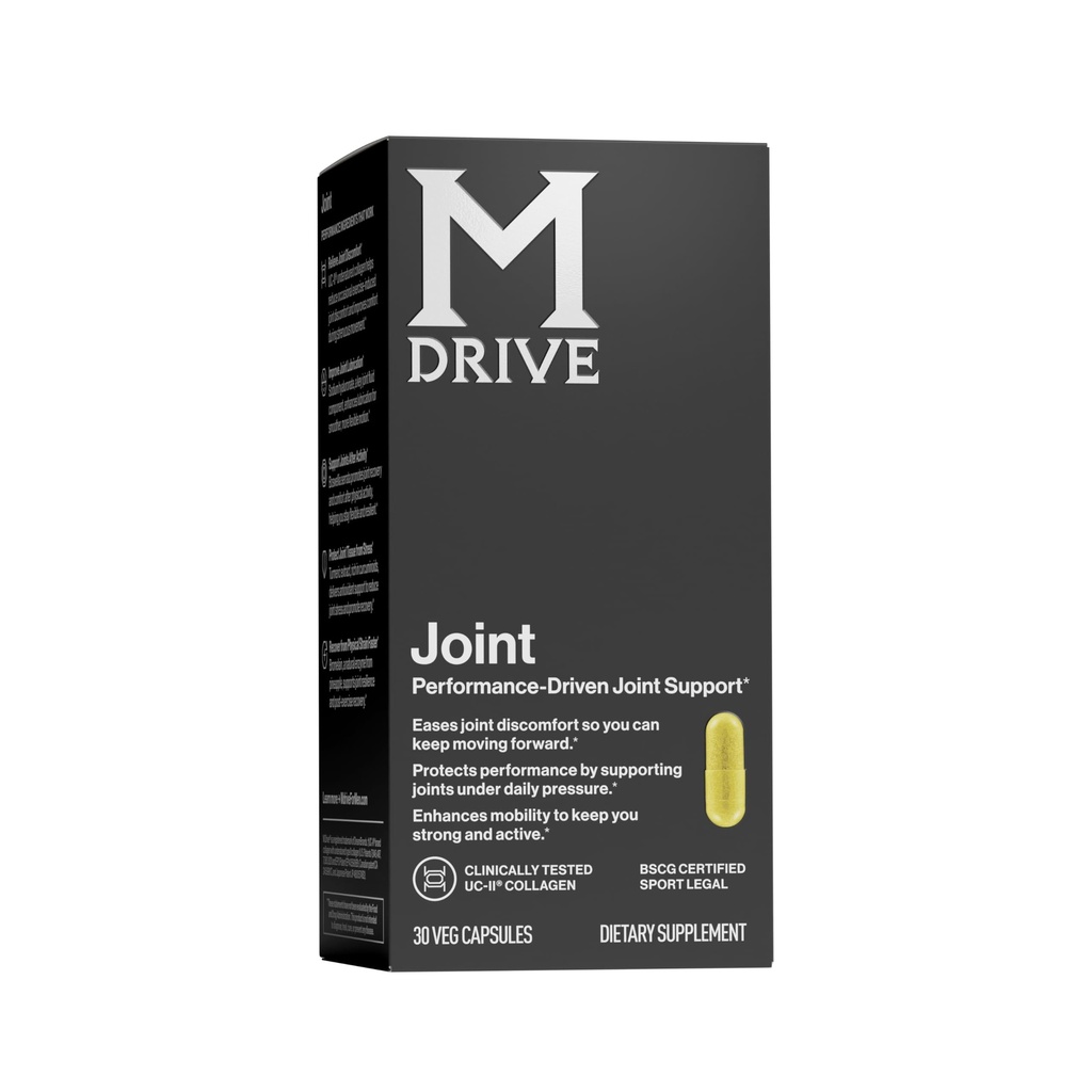 Mdrive Joint Support Supplement for Men - Stöder Hälsosam Joint Function, Flexibilitet, Komfort & Mobilitet - Funktioner UC-II Collagen, Turmeric Curcumin & Sodium Hyaluronate från Hyaluronic Acid, 30ct