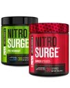 Jacked Factory Nitrosurge Pre-Workout i Blue Raspberry & Watermelon Nitrosurge Shred Thermogenic Pre-Workout för män och kvinnor